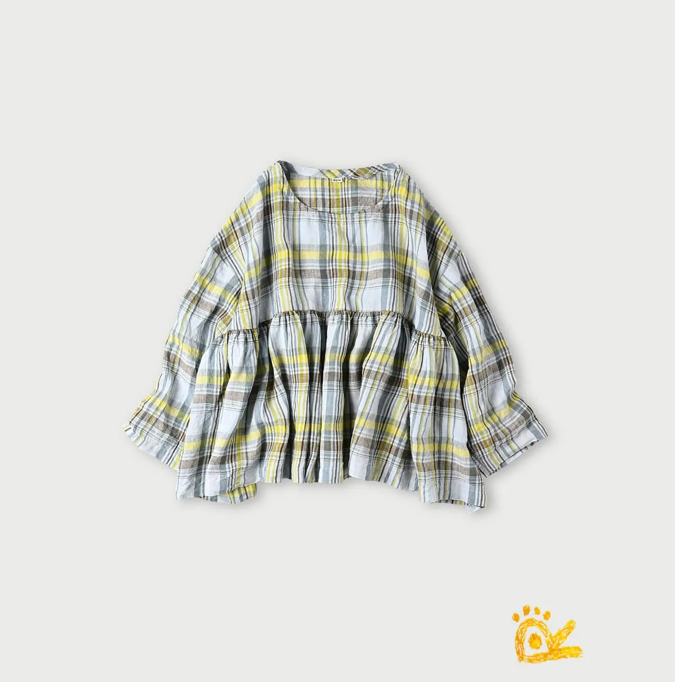 ONEONE Linen Gathered Blouse sold by 45r product image thumbnail 2