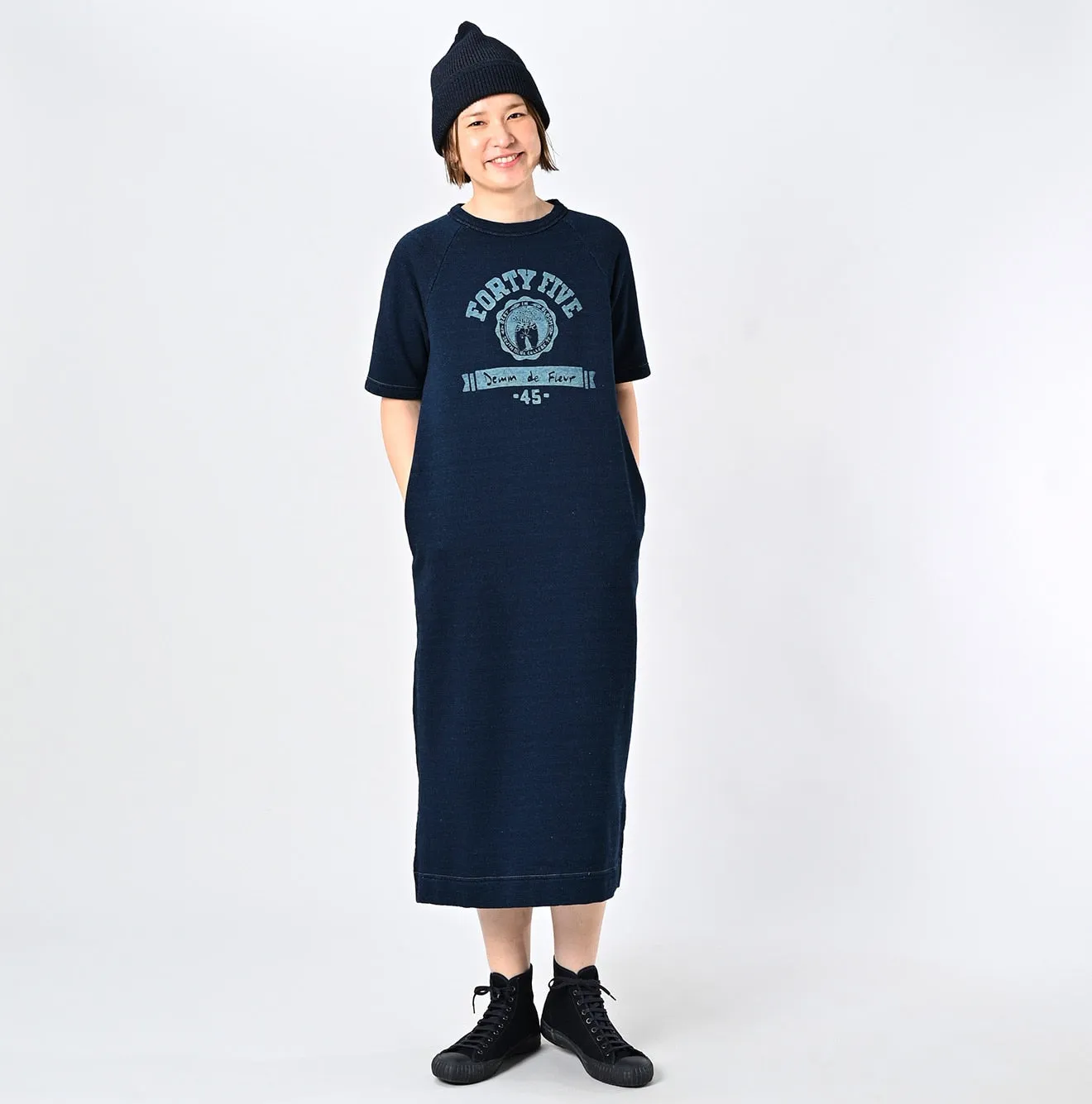 Indigo Cotton Gauze Fleece College Dress sold by 45r product image thumbnail 2