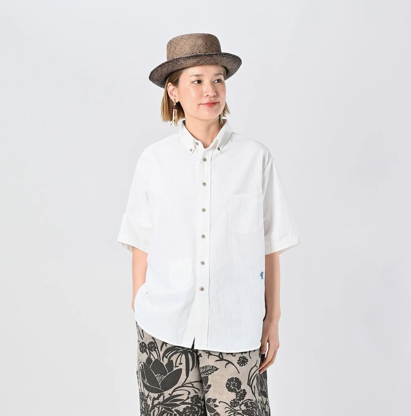 Khadi Ox Ocean Short Sleeve Shirt sold by 45r product image thumbnail 4