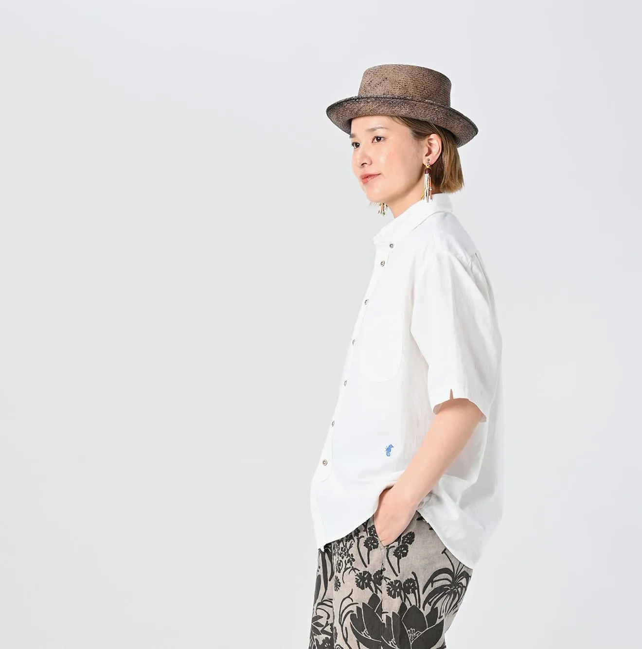 Khadi Ox Ocean Short Sleeve Shirt sold by 45r product image thumbnail 5