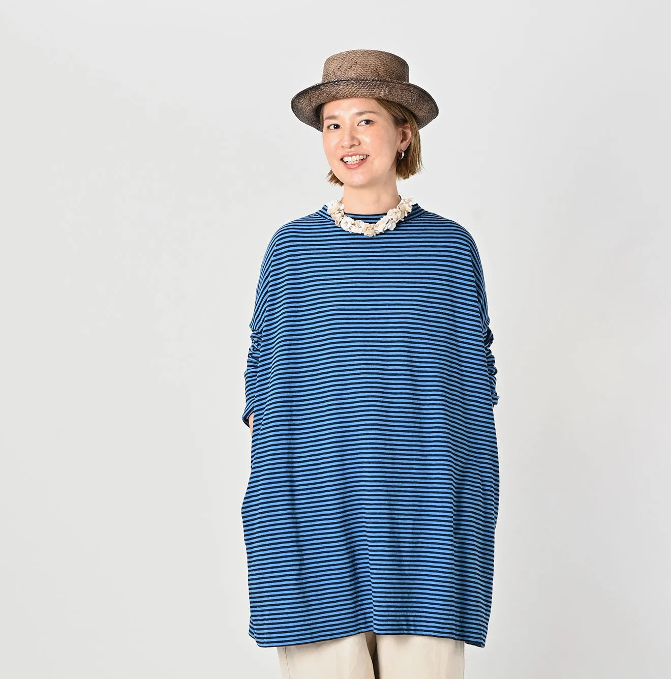 ONEONE Indigo Stripe Tenjiku Tunic sold by 45r product image thumbnail 3