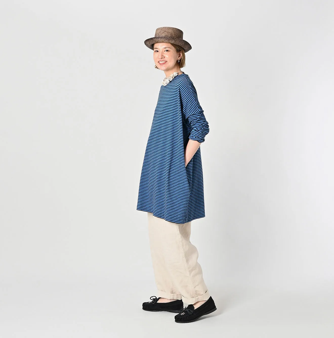 ONEONE Indigo Stripe Tenjiku Tunic sold by 45r product image thumbnail 2