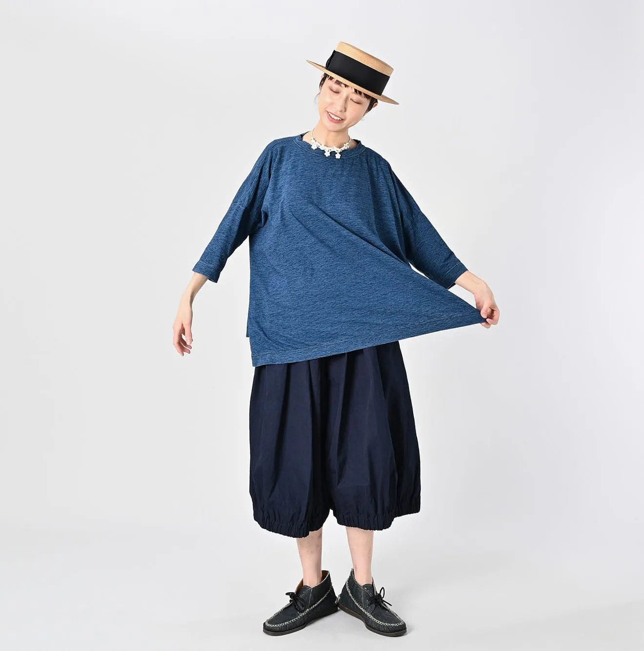 Indigo Big Slit T-shirt Distressed sold by 45r product image thumbnail 2
