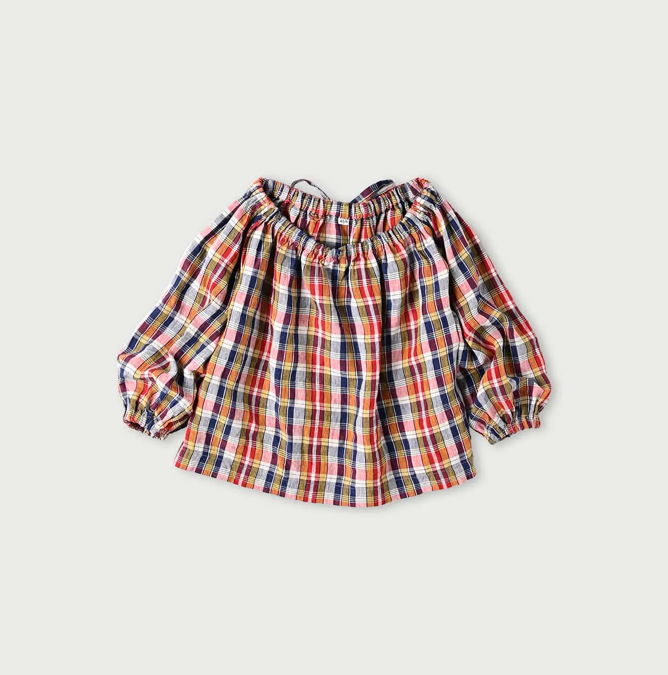 Linen Madras Shirring Blouse sold by 45r