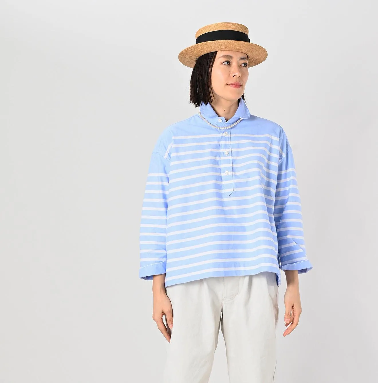 Supima Oxford Basque M-shirt sold by 45r product image thumbnail 3