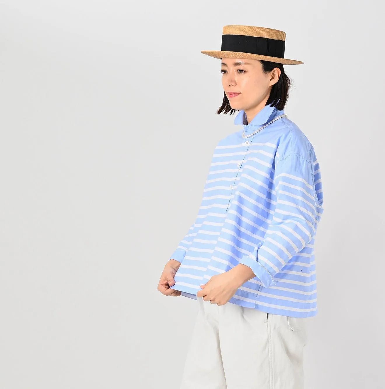 Supima Oxford Basque M-shirt sold by 45r product image thumbnail 4