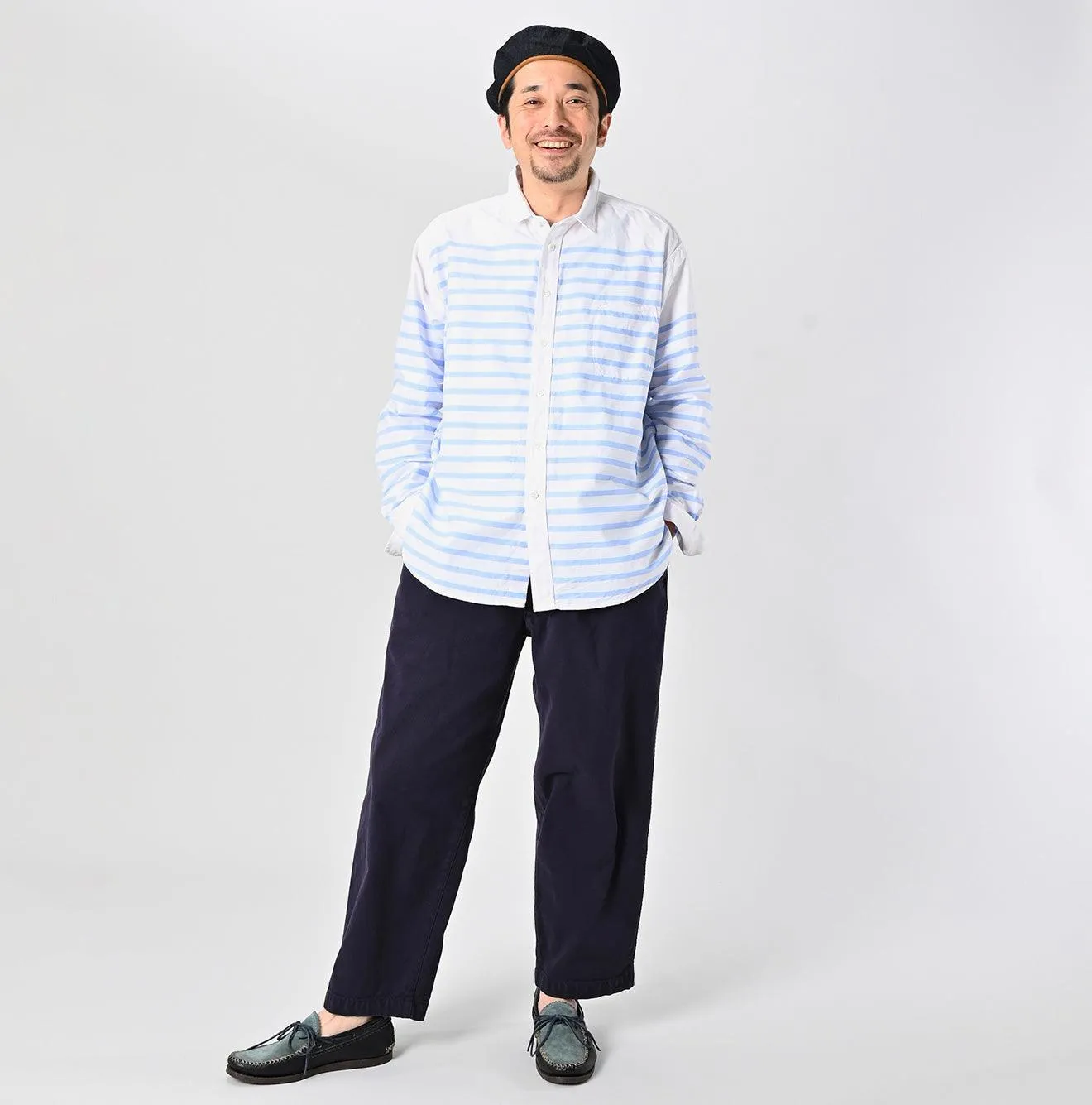 Supima Oxford 908 Ocean Basque Shirt sold by 45r product image thumbnail 3