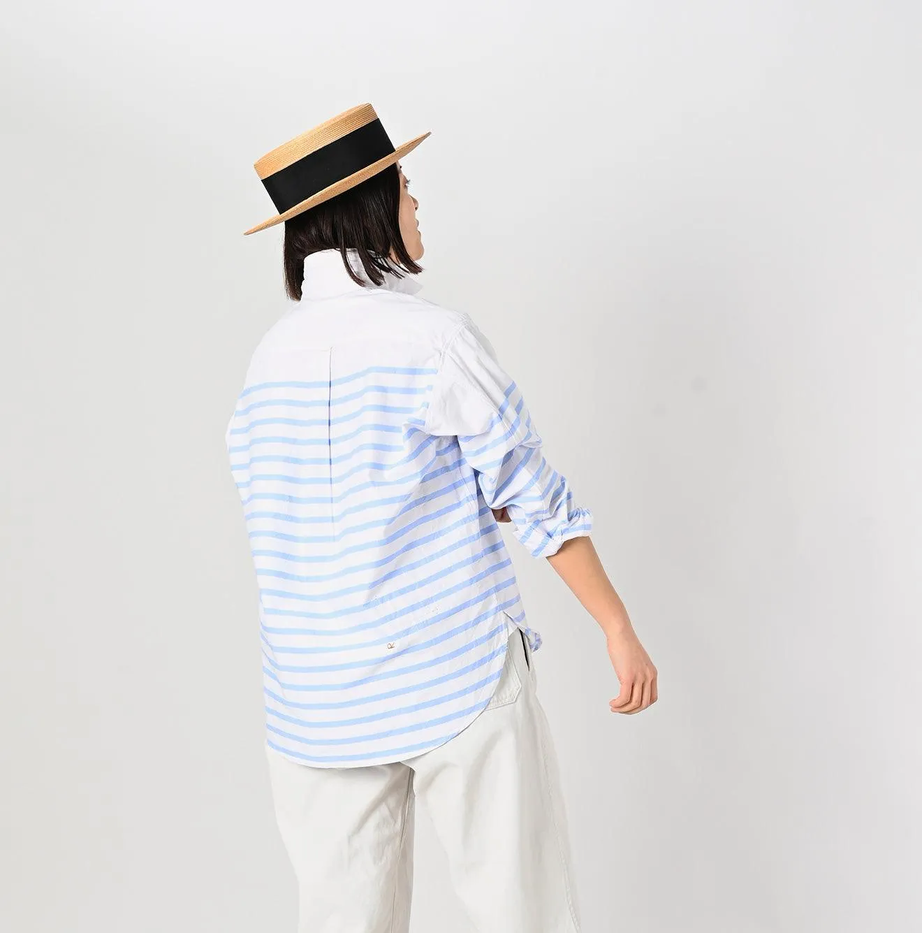 Supima Oxford 908 Ocean Basque Shirt sold by 45r product image thumbnail 4