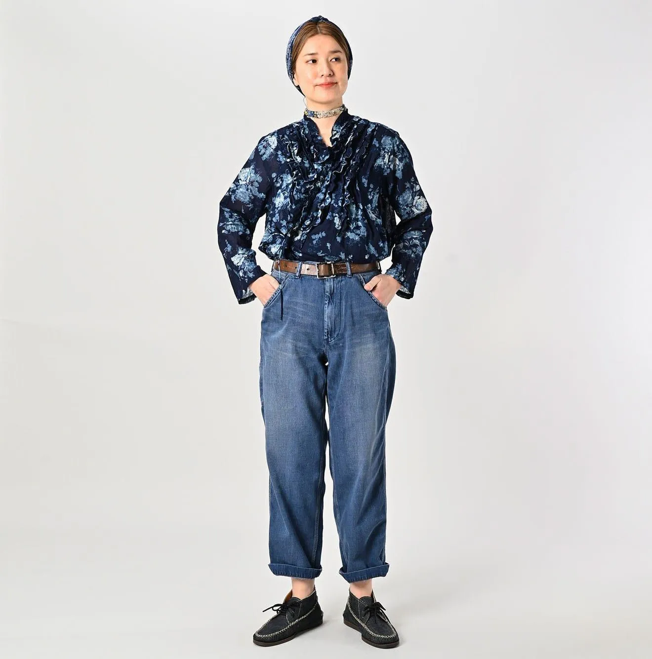 Indigo Gauze Rose Cachecoeur sold by 45r product image thumbnail 3