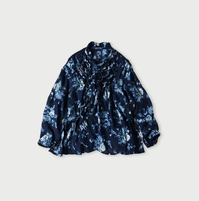 Indigo Gauze Rose Cachecoeur made by 45r