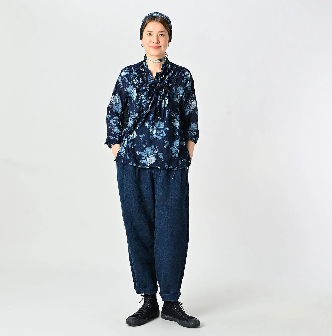 Indigo Gauze Rose Cachecoeur sold by 45r product image thumbnail 4