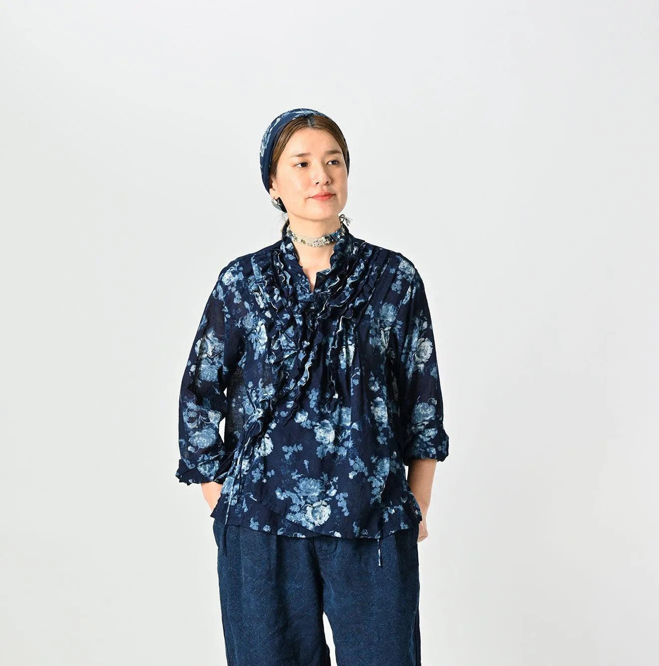 Indigo Gauze Rose Cachecoeur sold by 45r product image thumbnail 5