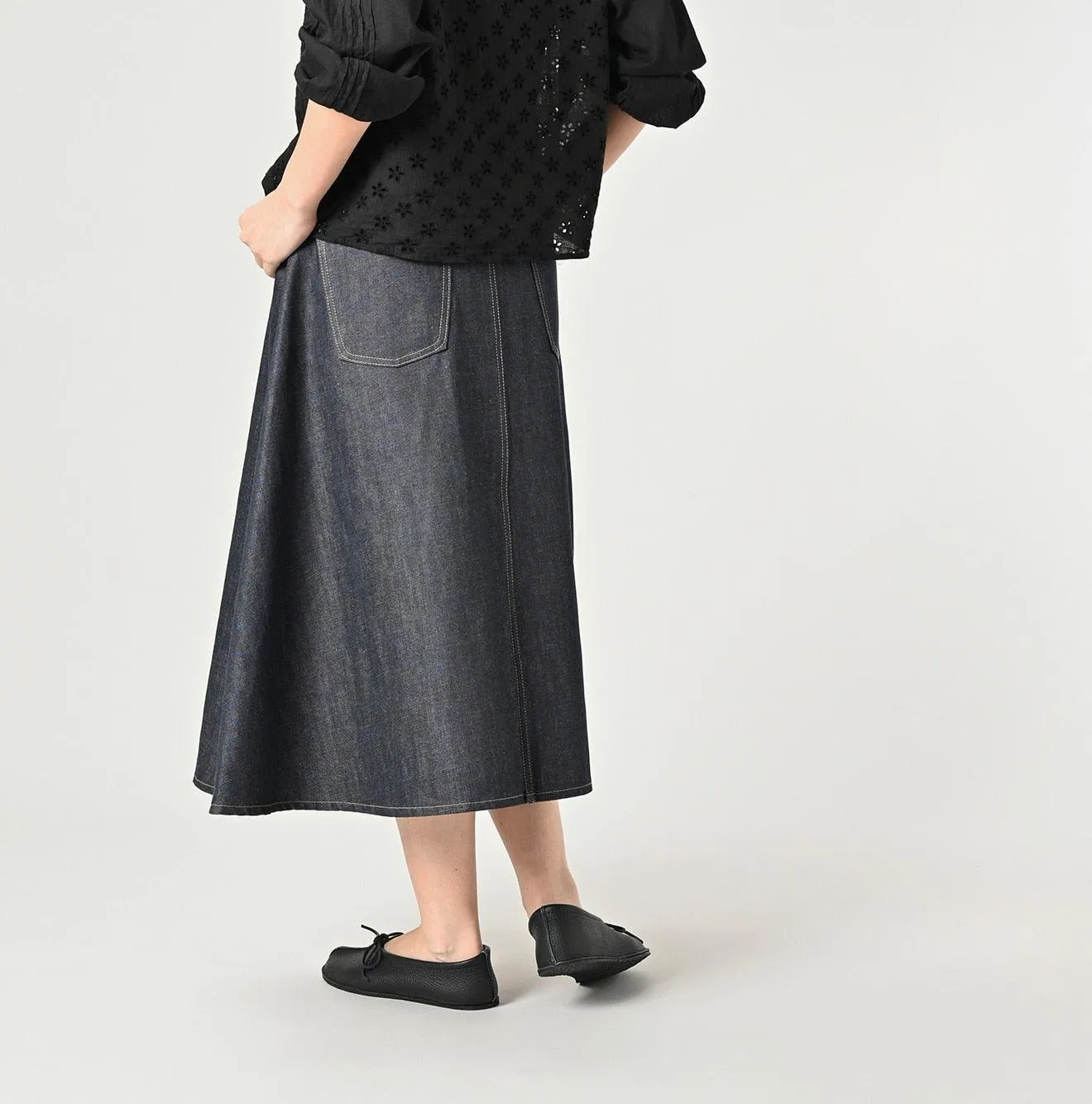 Rye Mugi Denim Crossover Skirt Raw sold by 45r product image thumbnail 5