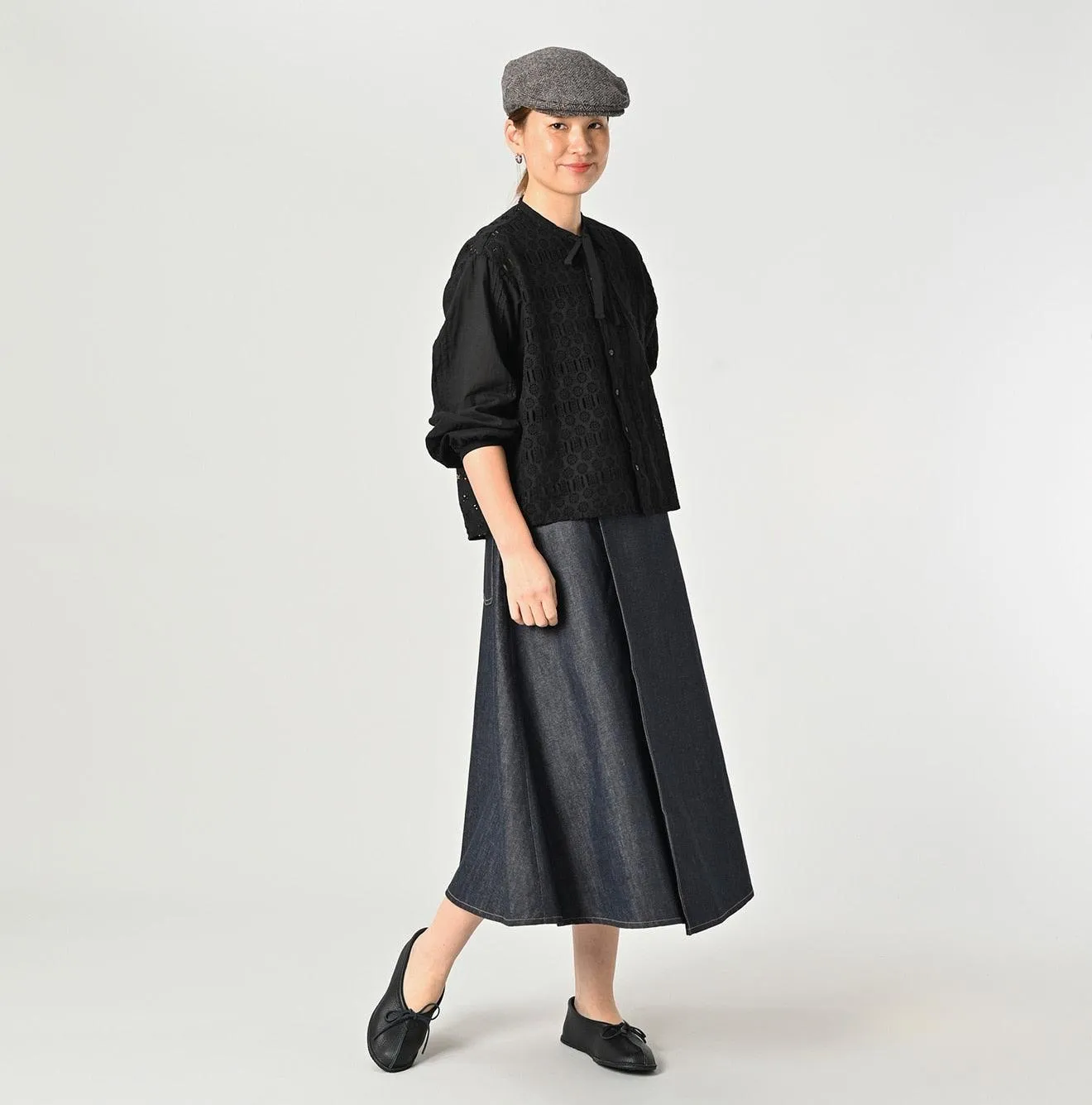 Rye Mugi Denim Crossover Skirt Raw sold by 45r product image thumbnail 2