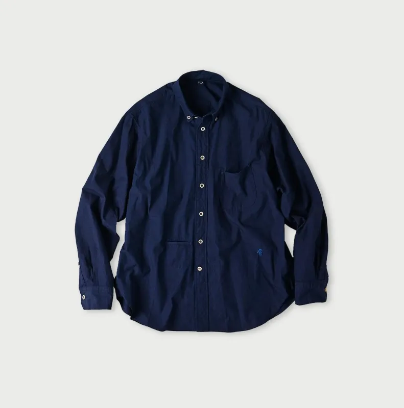 Indigo Batistie 908 Ocean Buttondown Shirt made by 45r
