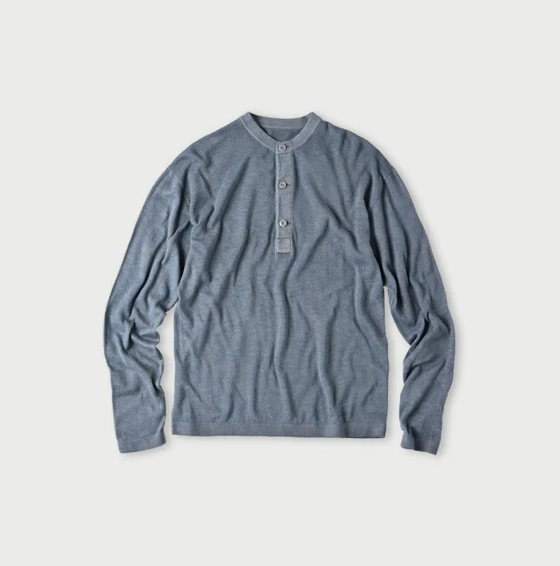 Botanical Dyed Super Gauze Wholegarment 908 Henley made by 45r