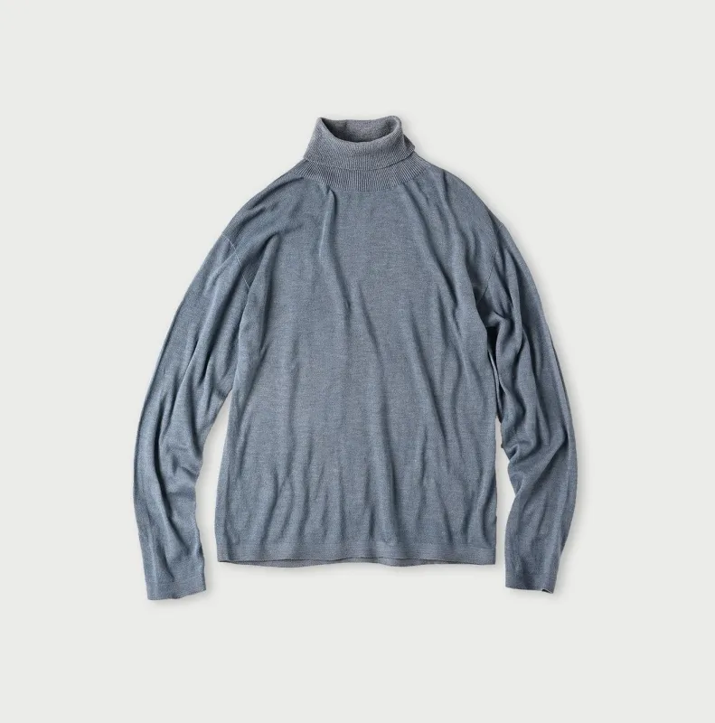 Botanical Dyed Super Gauze Wholegarment 908 Turtleneck made by 45r
