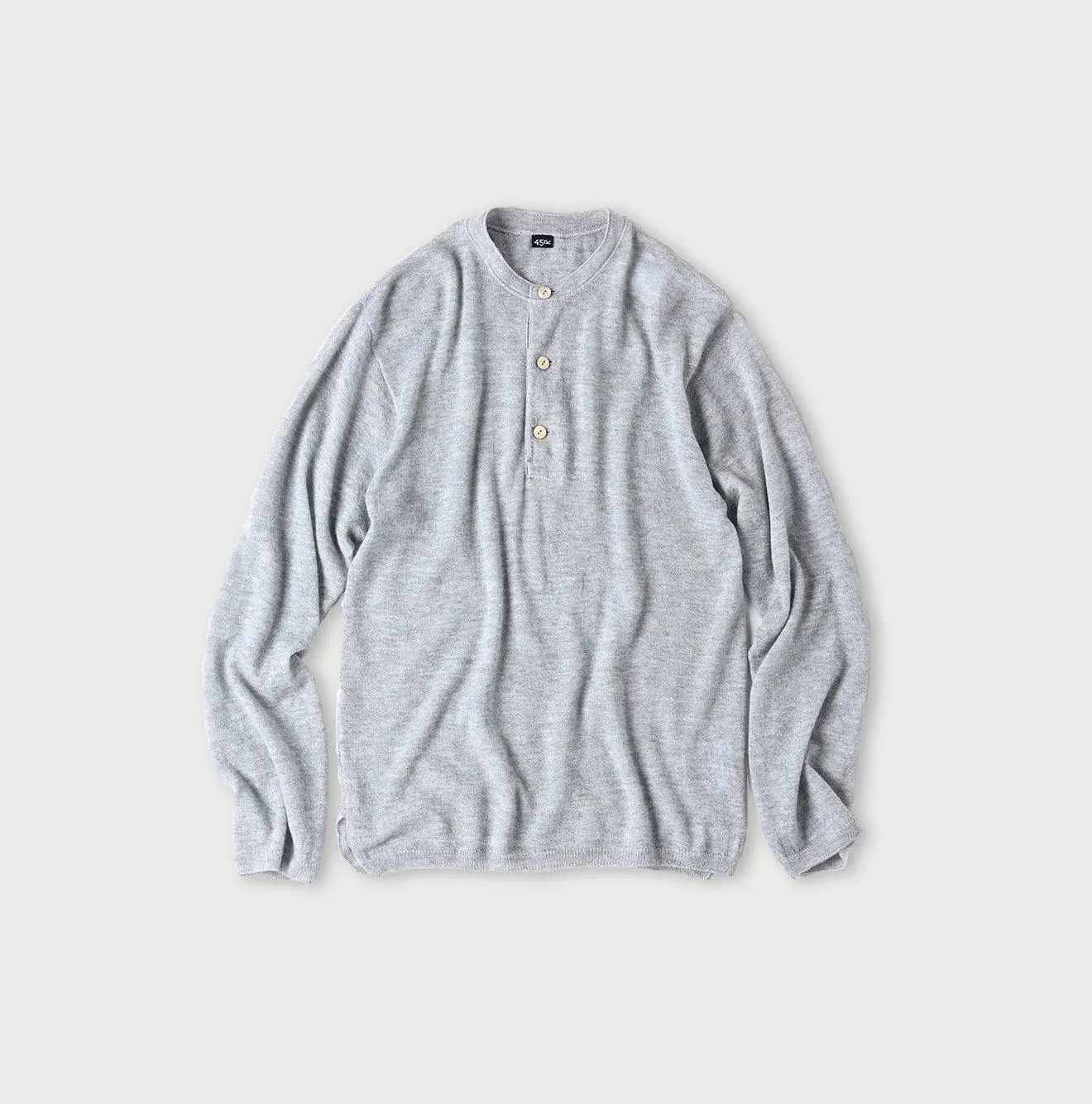 Botanical Dyed Cashmere Super Gauze Henley sold by 45r product image thumbnail 2