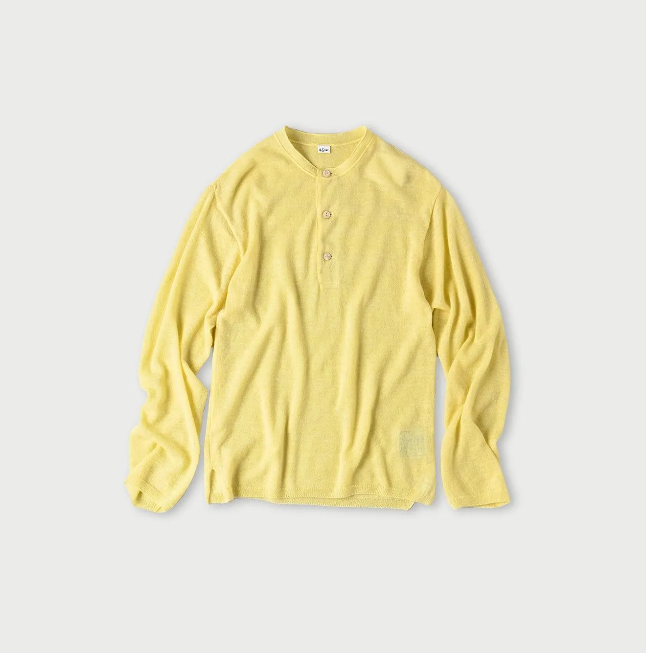 Botanical Dyed Cashmere Super Gauze Henley sold by 45r product image thumbnail 3