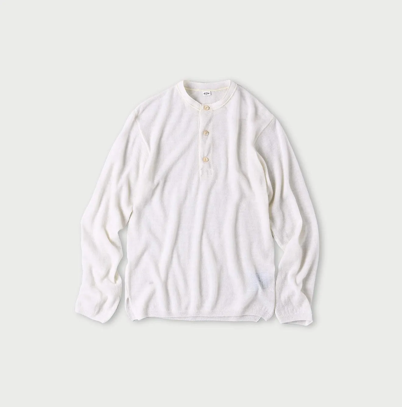 Botanical Dyed Cashmere Super Gauze Henley sold by 45r