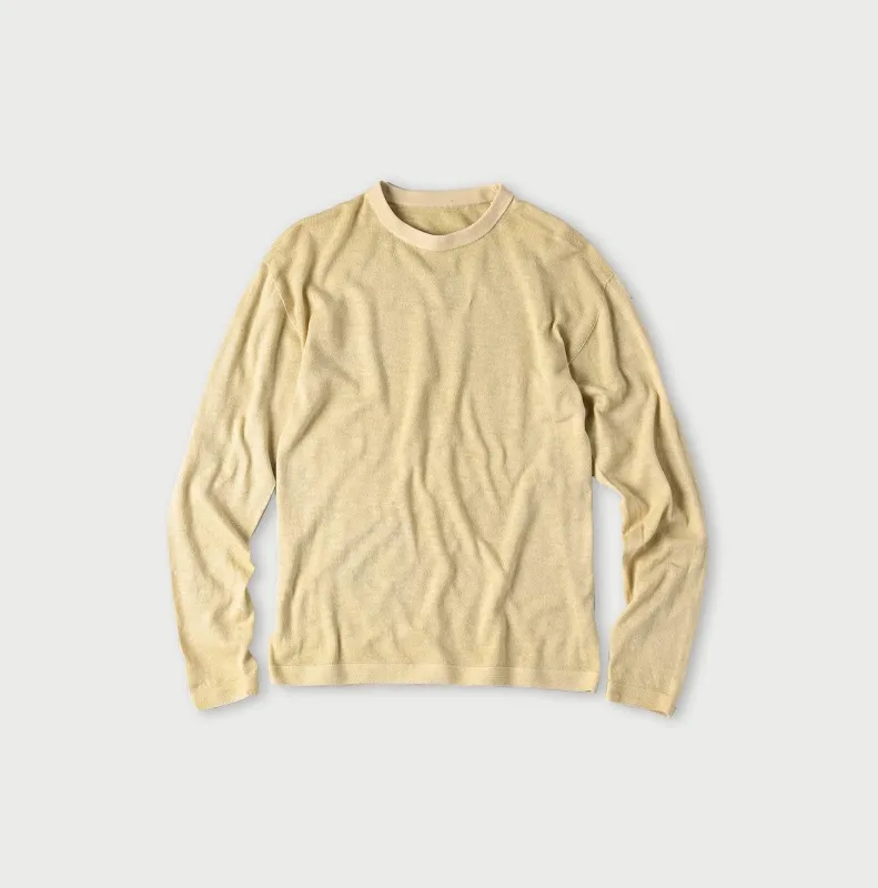 Botanical Dyed Super Gauze Wholegarment 908 Crewneck made by 45r
