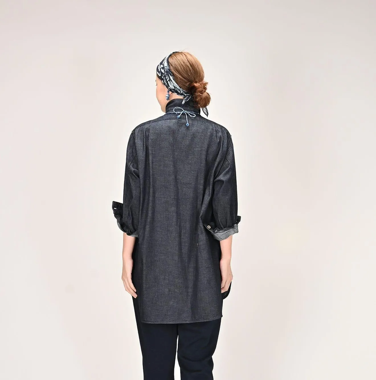 Indigo 45 Petit Denim Grandpa Pullover Shirt (Size 1) sold by 45r product image thumbnail 5