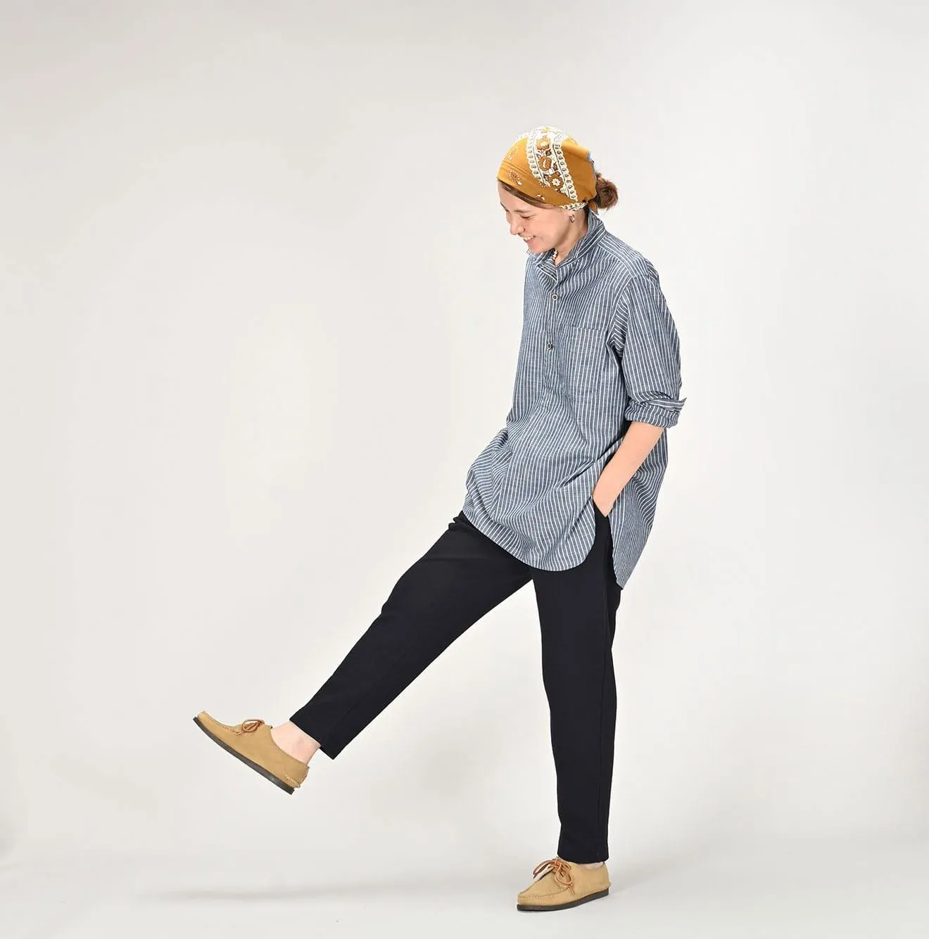 Dungaree 908 Stripe Grandpa Pullover Shirt sold by 45r product image thumbnail 4