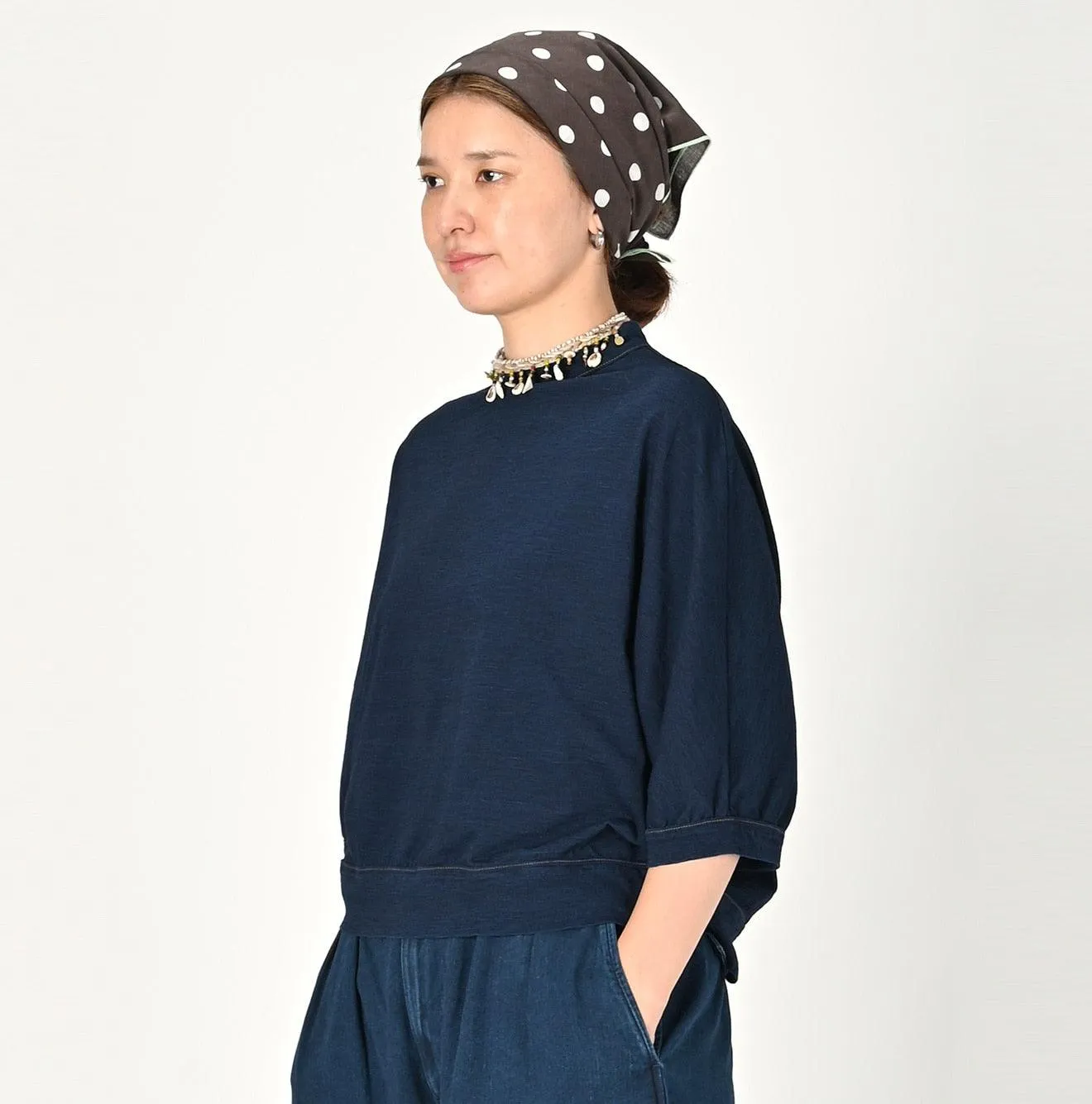 Indigo Supima Tenjiku Dolman T-shirt sold by 45r product image thumbnail 4