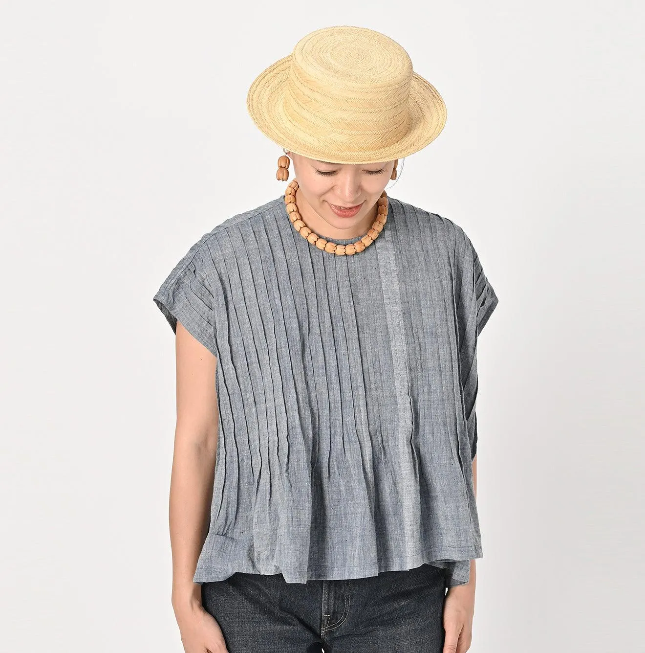 Ai Indigo Khadi Tuck M-shirt sold by 45r product image thumbnail 2