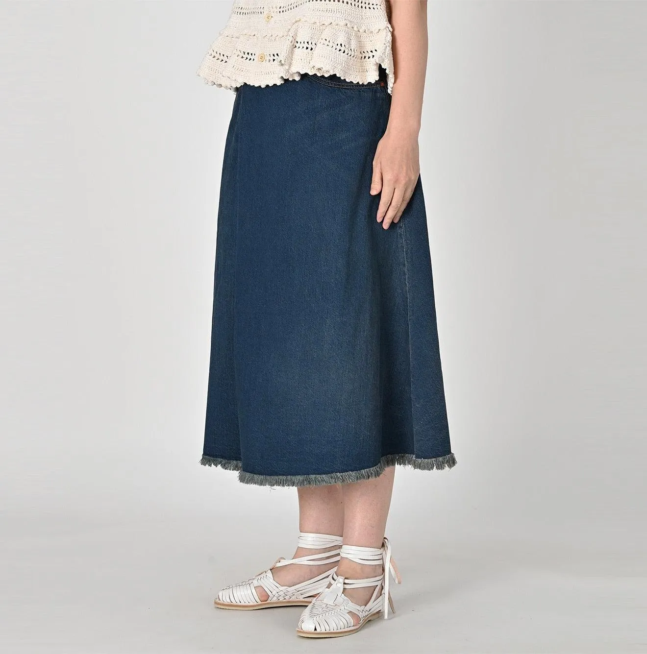 Omugi Denim Crossover Skirt Distressed sold by 45r product image thumbnail 5
