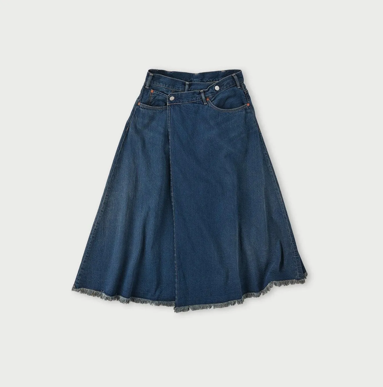 Omugi Denim Crossover Skirt Distressed sold by 45r product image thumbnail 2