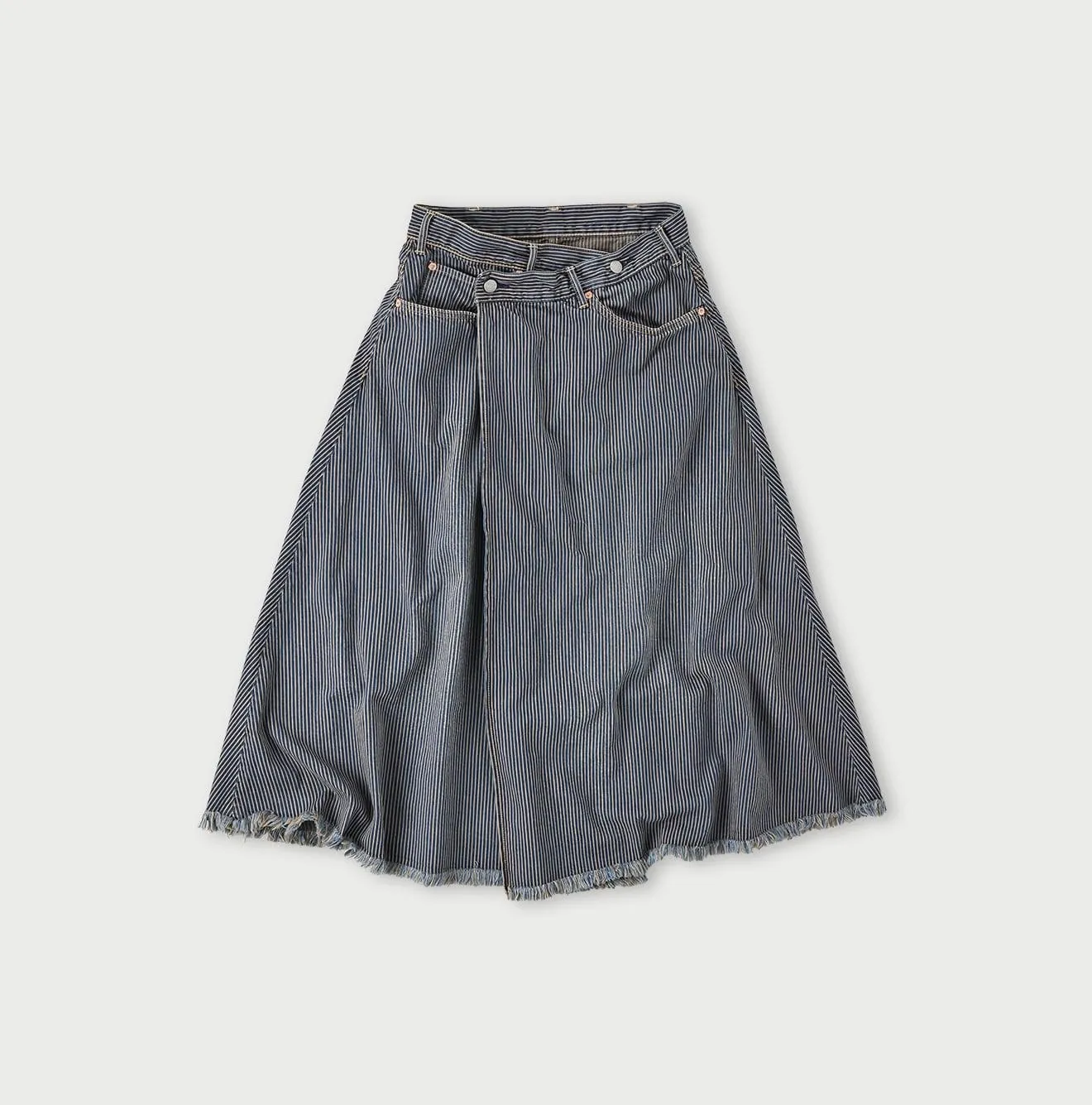 Omugi Denim Crossover Skirt Distressed sold by 45r