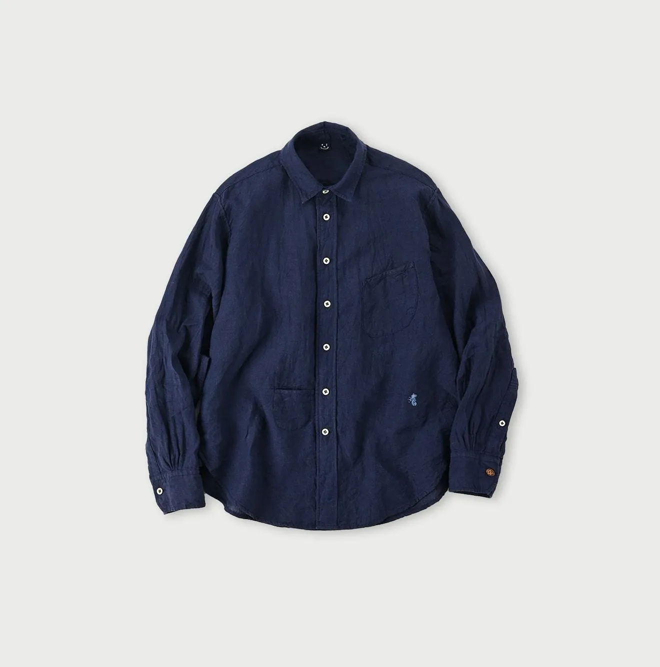 Linen Chambray 908 Petit Collar Ocean Shirt sold by 45r product image thumbnail 4