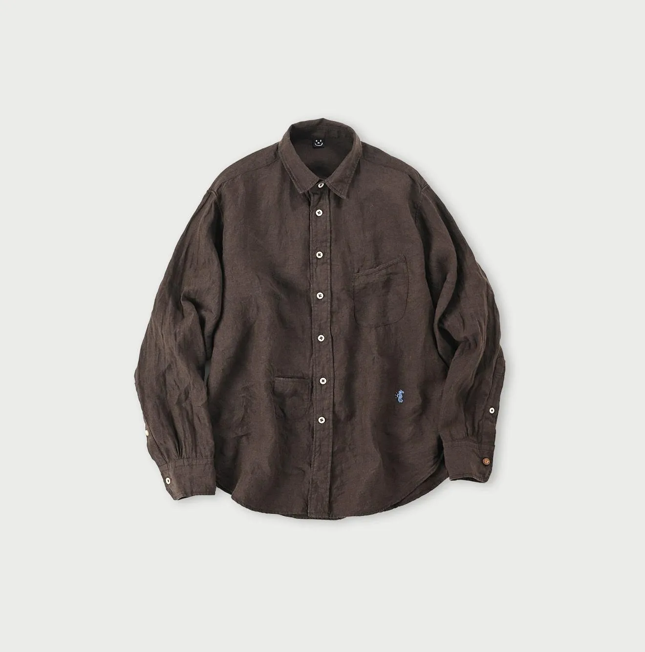 Linen Chambray 908 Petit Collar Ocean Shirt sold by 45r product image thumbnail 2