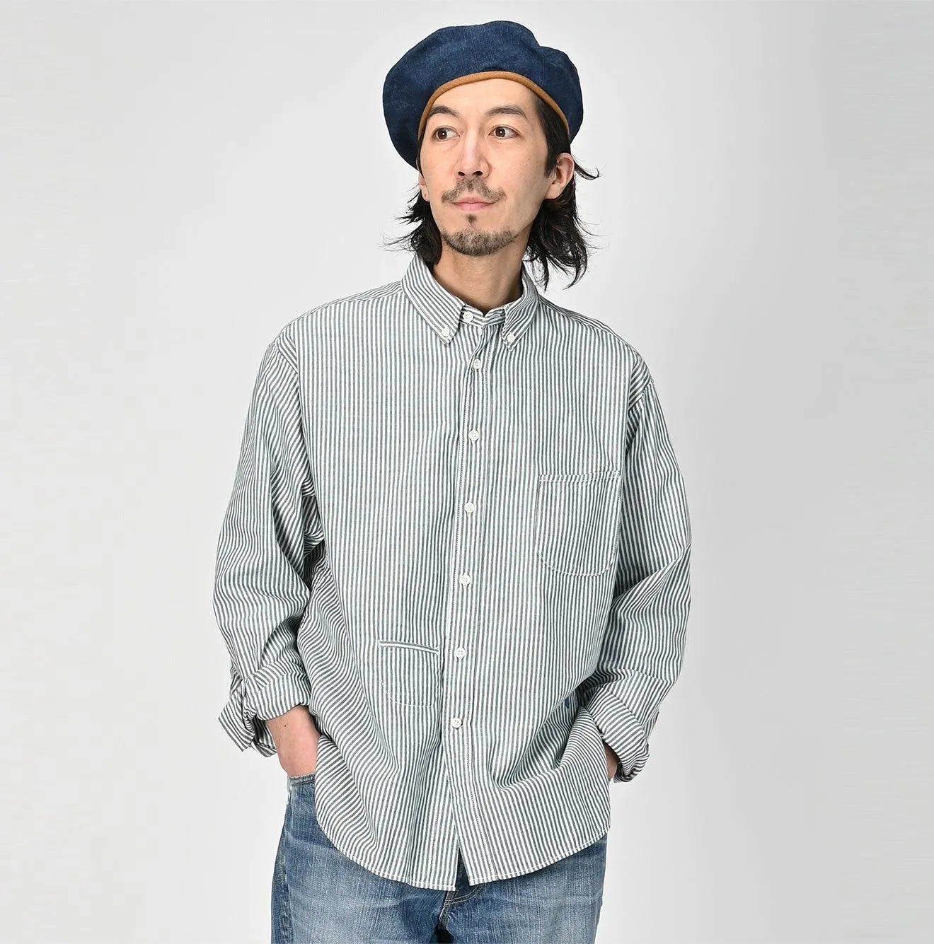 Supima Oxford 908 Ocean Buttondown Shirt sold by 45r product image thumbnail 5