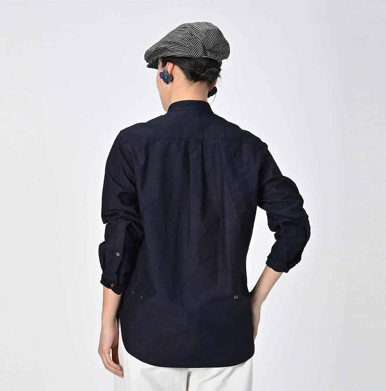 Indigo Supima Oxford 908 Pintuck Shirt sold by 45r product image thumbnail 5
