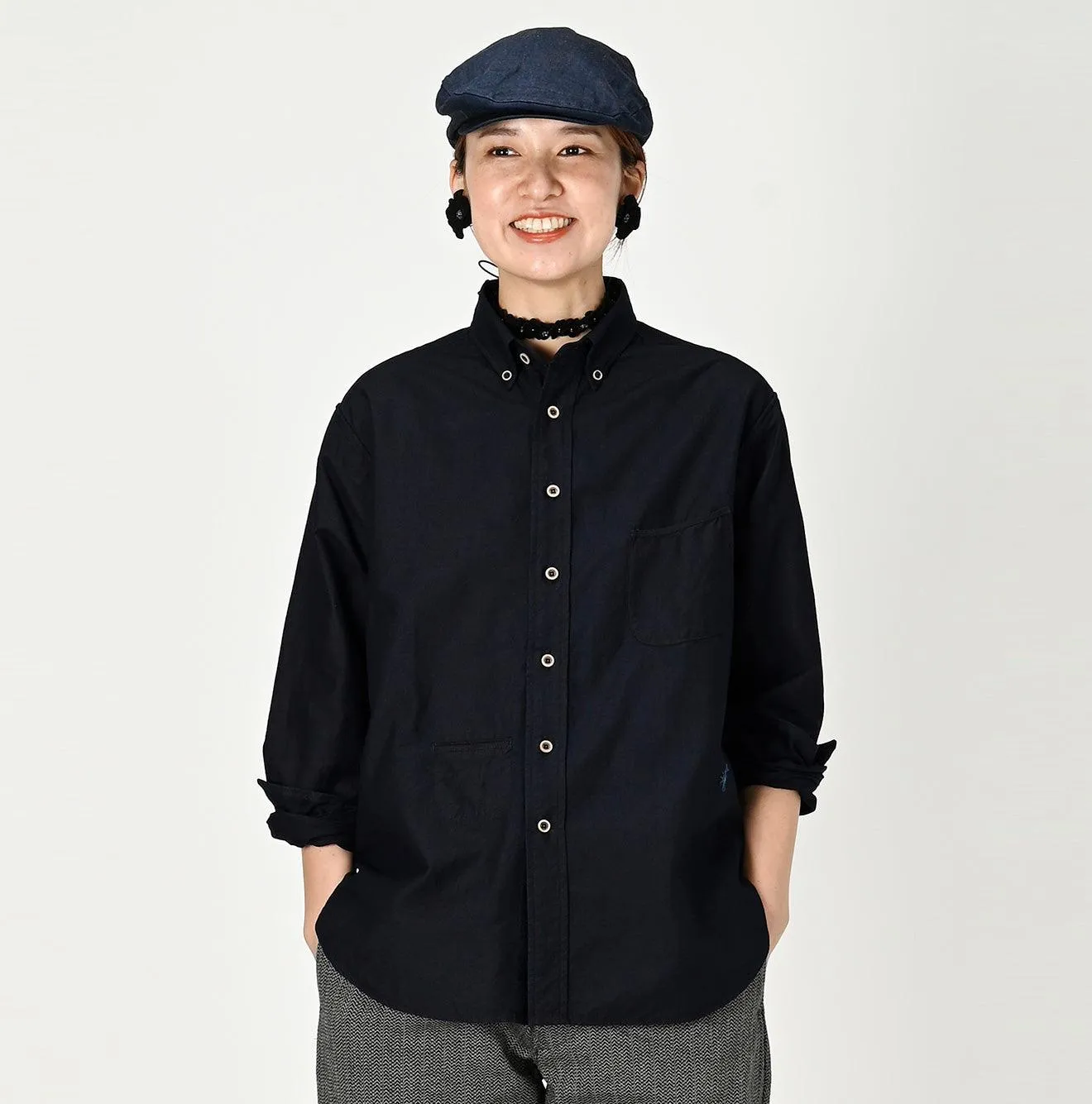 Indigo Supima Oxford 908 Ocean Shirt sold by 45r product image thumbnail 3