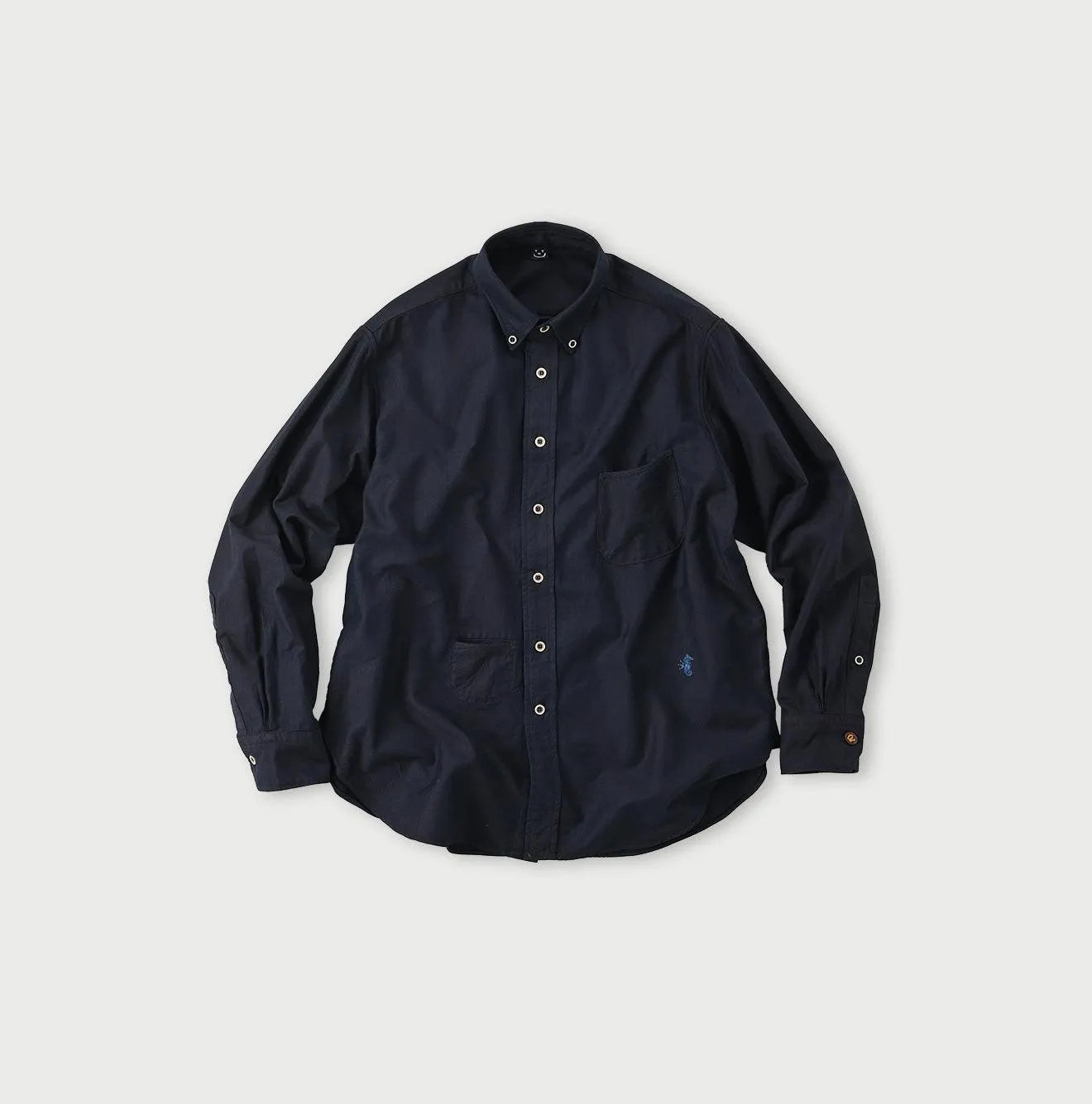Indigo Supima Oxford 908 Ocean Shirt sold by 45r