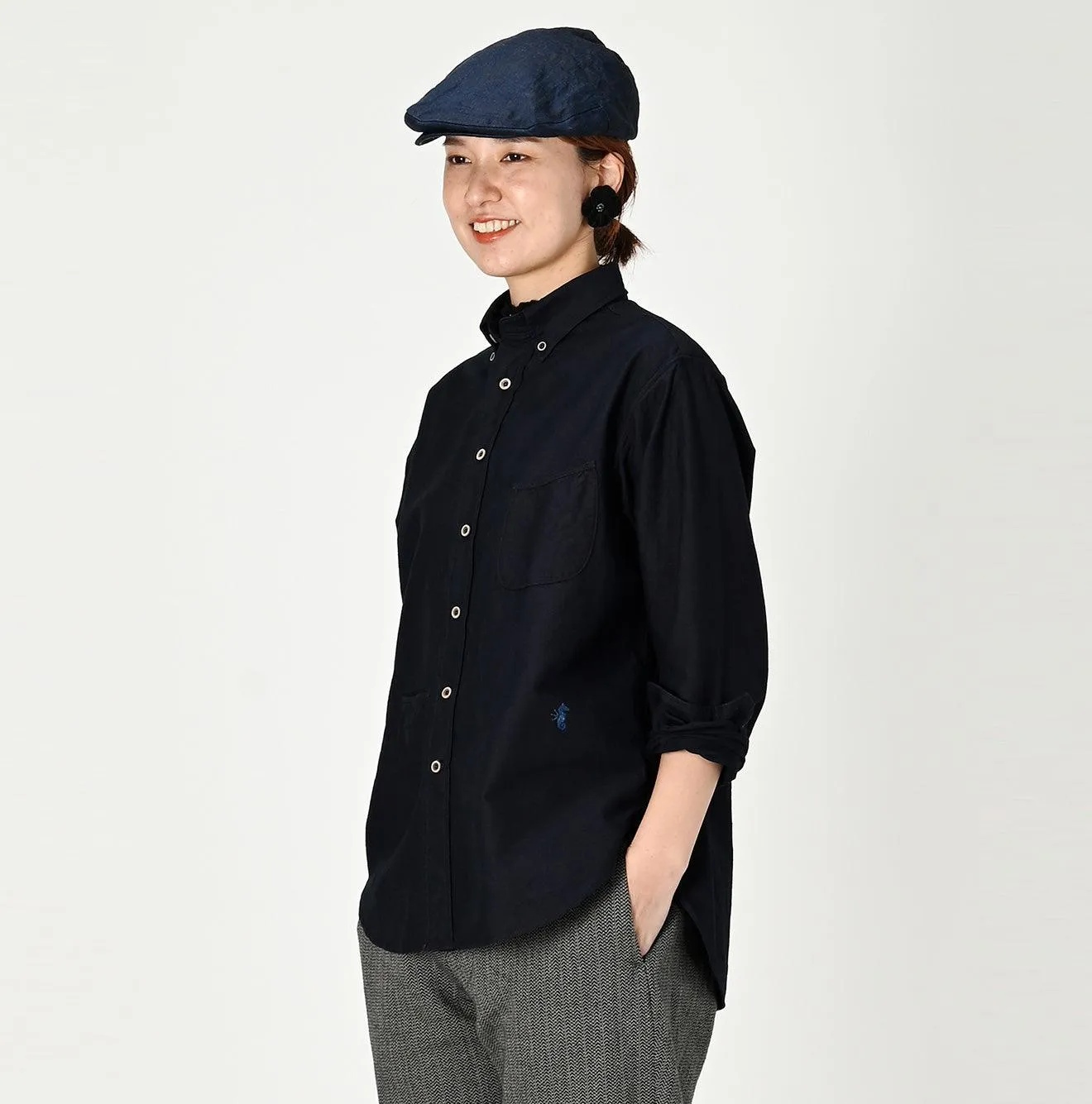 Indigo Supima Oxford 908 Ocean Shirt sold by 45r product image thumbnail 4