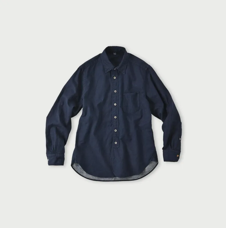 Indigo Double-woven 908 Loafer Shirt made by 45r