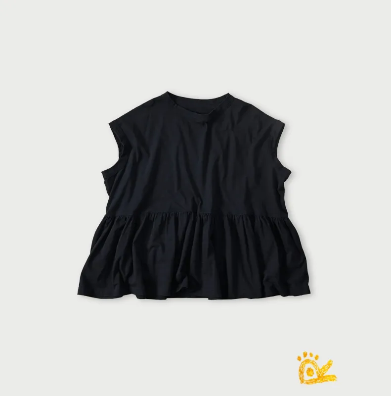 ONEONE Treasure Indigo Gathered M-camisole made by 45r