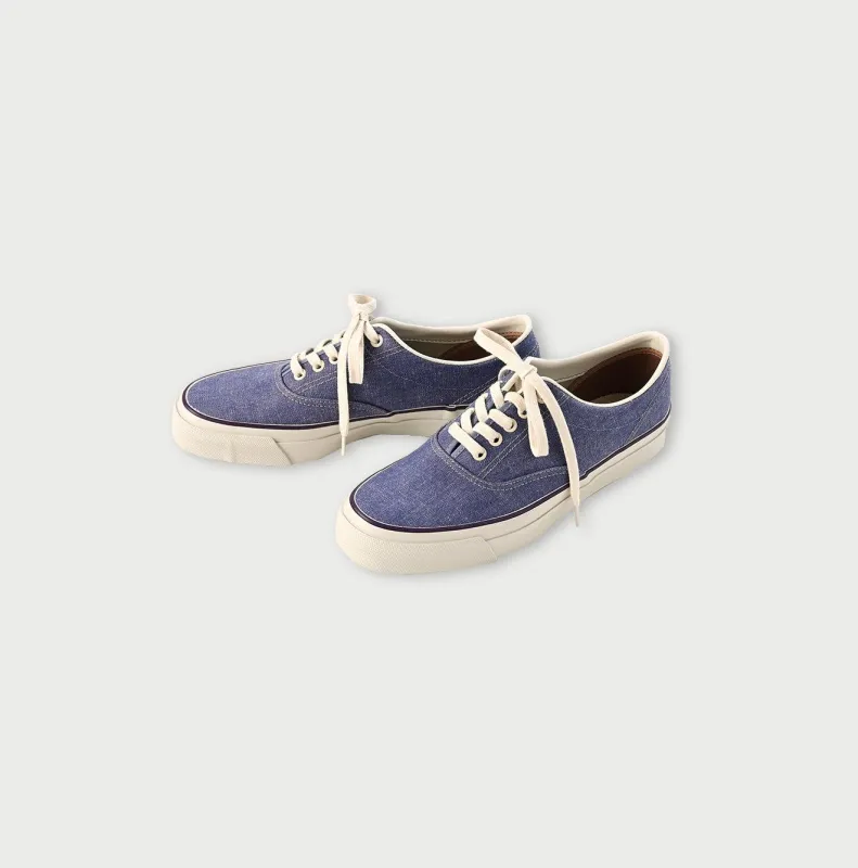 Chambray Duck Deck Shoes made by 45r