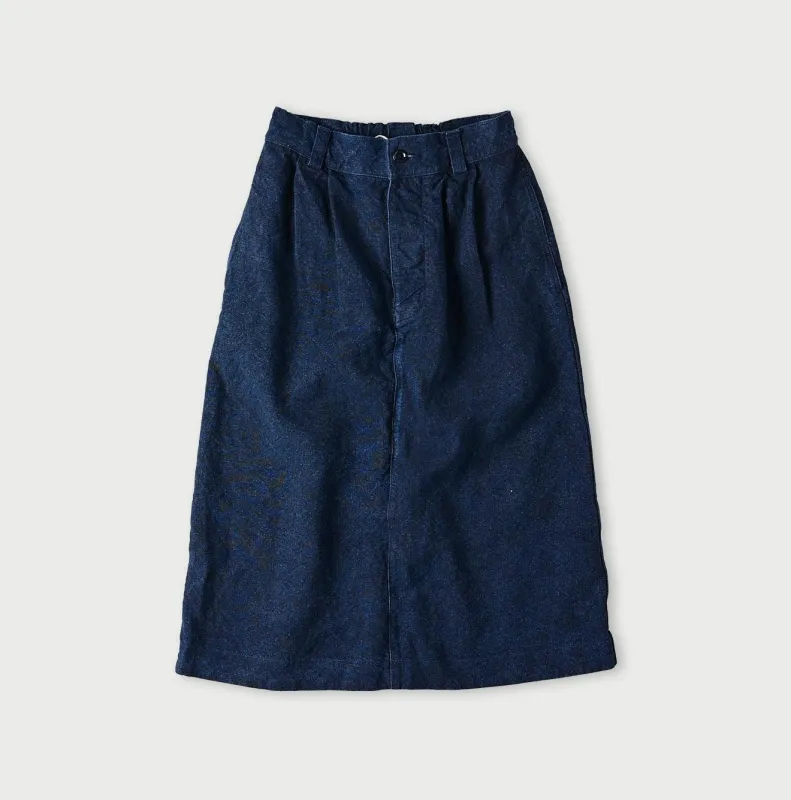 Indigo Linen Duck Working Skirt (Size 3) made by 45r
