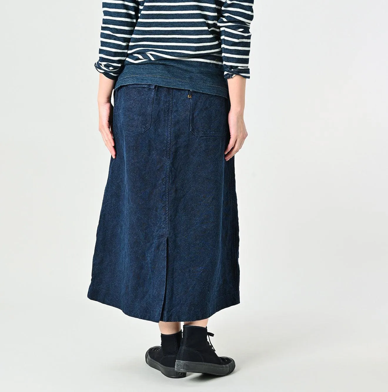 Indigo Linen Duck Working Skirt (Size 3) sold by 45r product image thumbnail 5