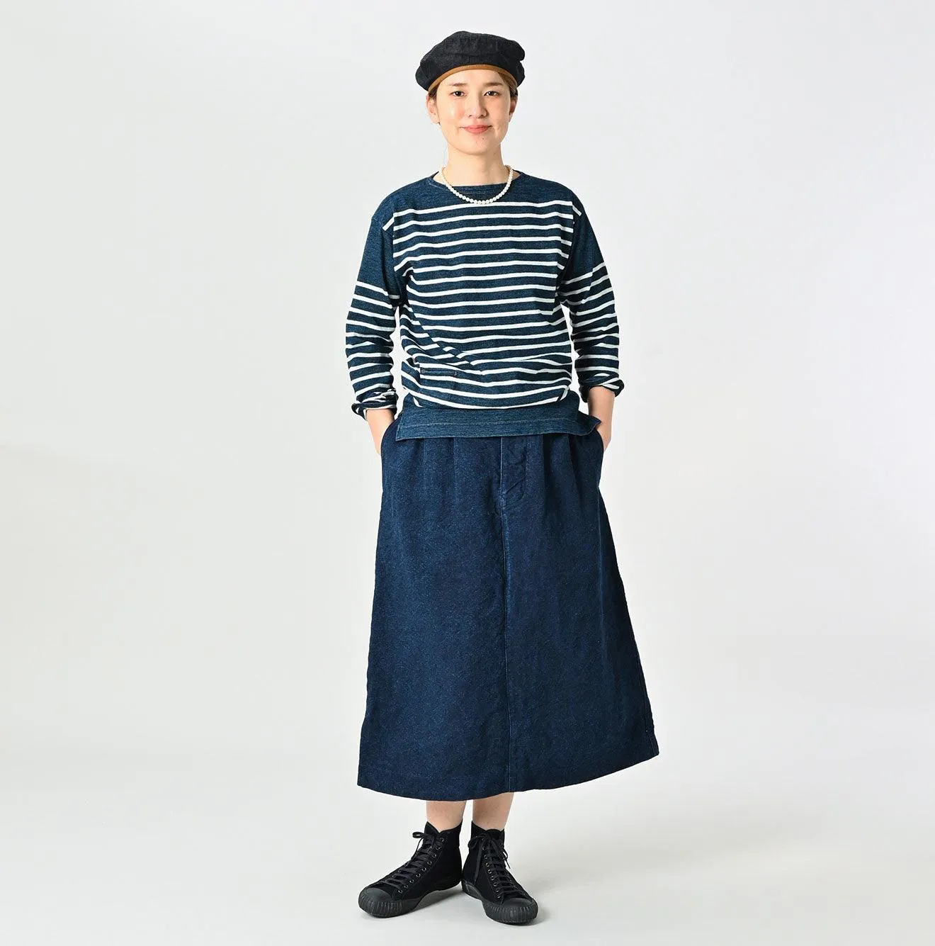 Indigo Linen Duck Working Skirt (Size 3) sold by 45r product image thumbnail 2