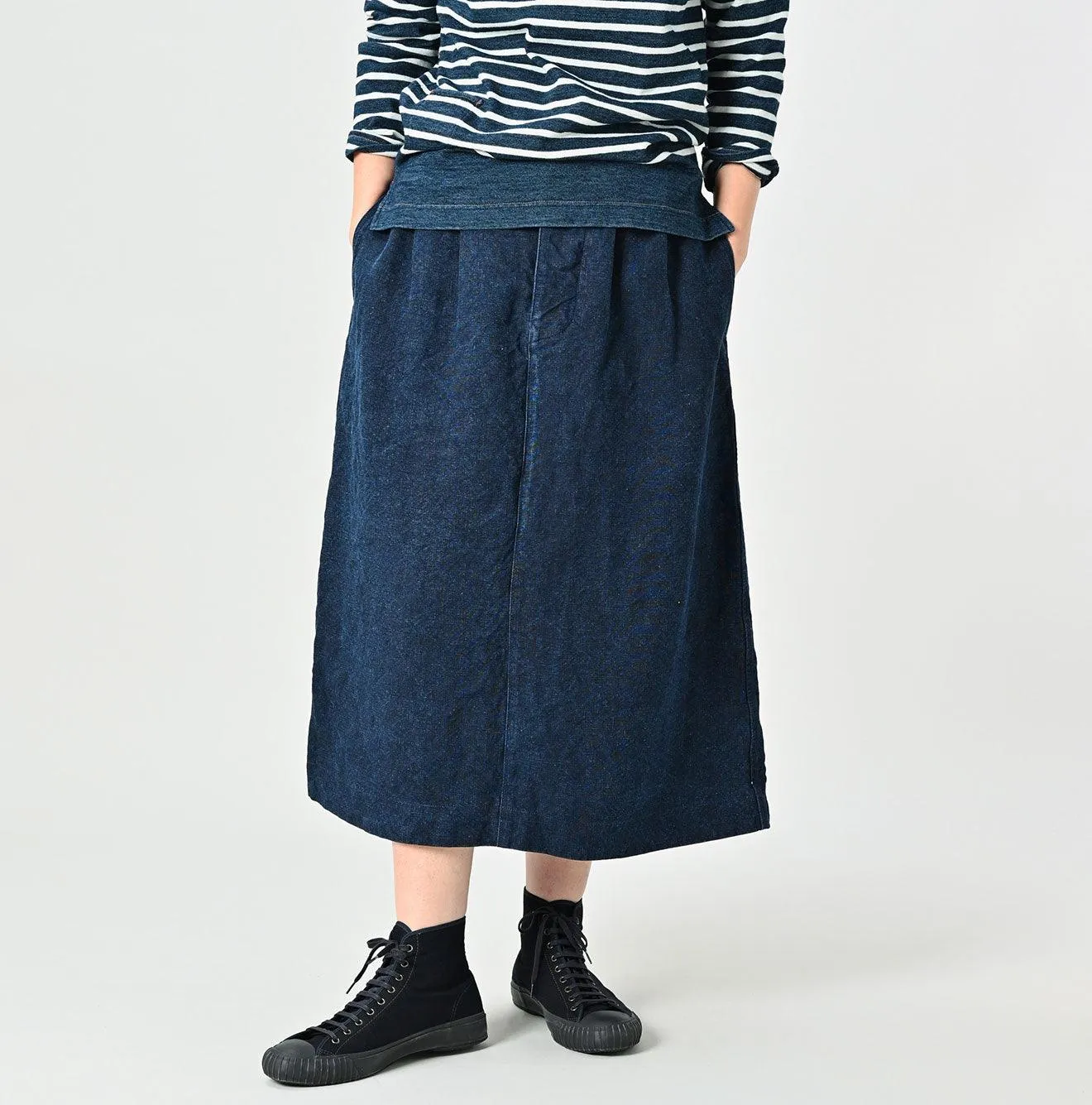 Indigo Linen Duck Working Skirt (Size 3) sold by 45r product image thumbnail 3
