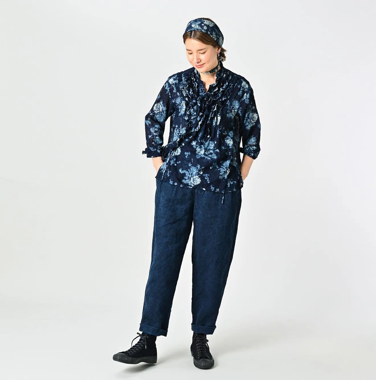 Indigo Linen Duck 908 Pegtop Pants (Size 3) sold by 45r product image thumbnail 2