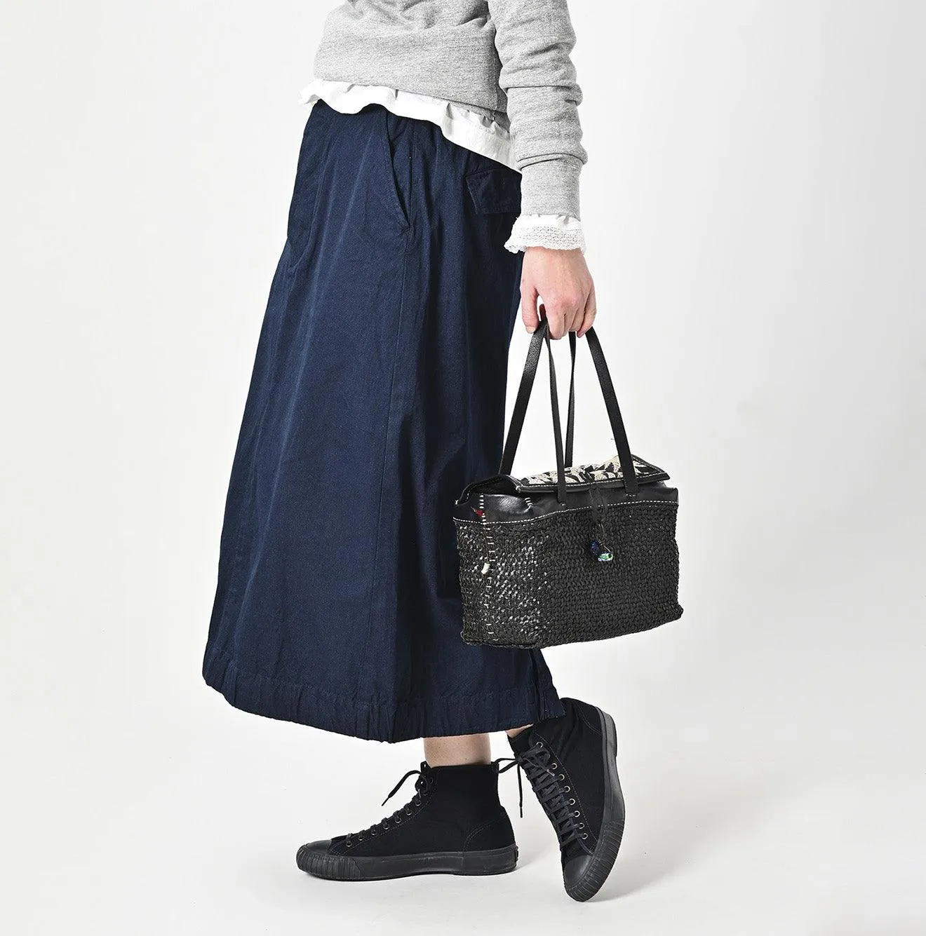 Indigo Gabardine Chigo Skirt sold by 45r product image thumbnail 4