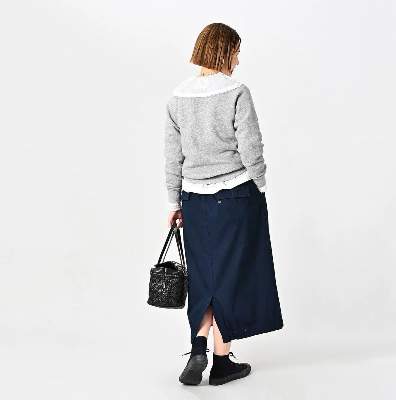 Indigo Gabardine Chigo Skirt sold by 45r product image thumbnail 3