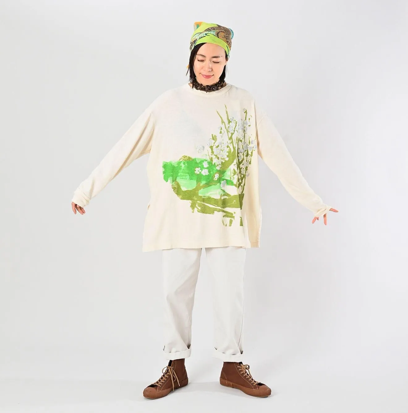 Gauze Tenjiku Plum Warbler T-shirt sold by 45r product image thumbnail 2